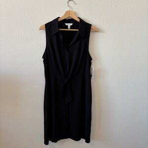 NWT Nine West Black Sleeveless Midi Dress Size Large